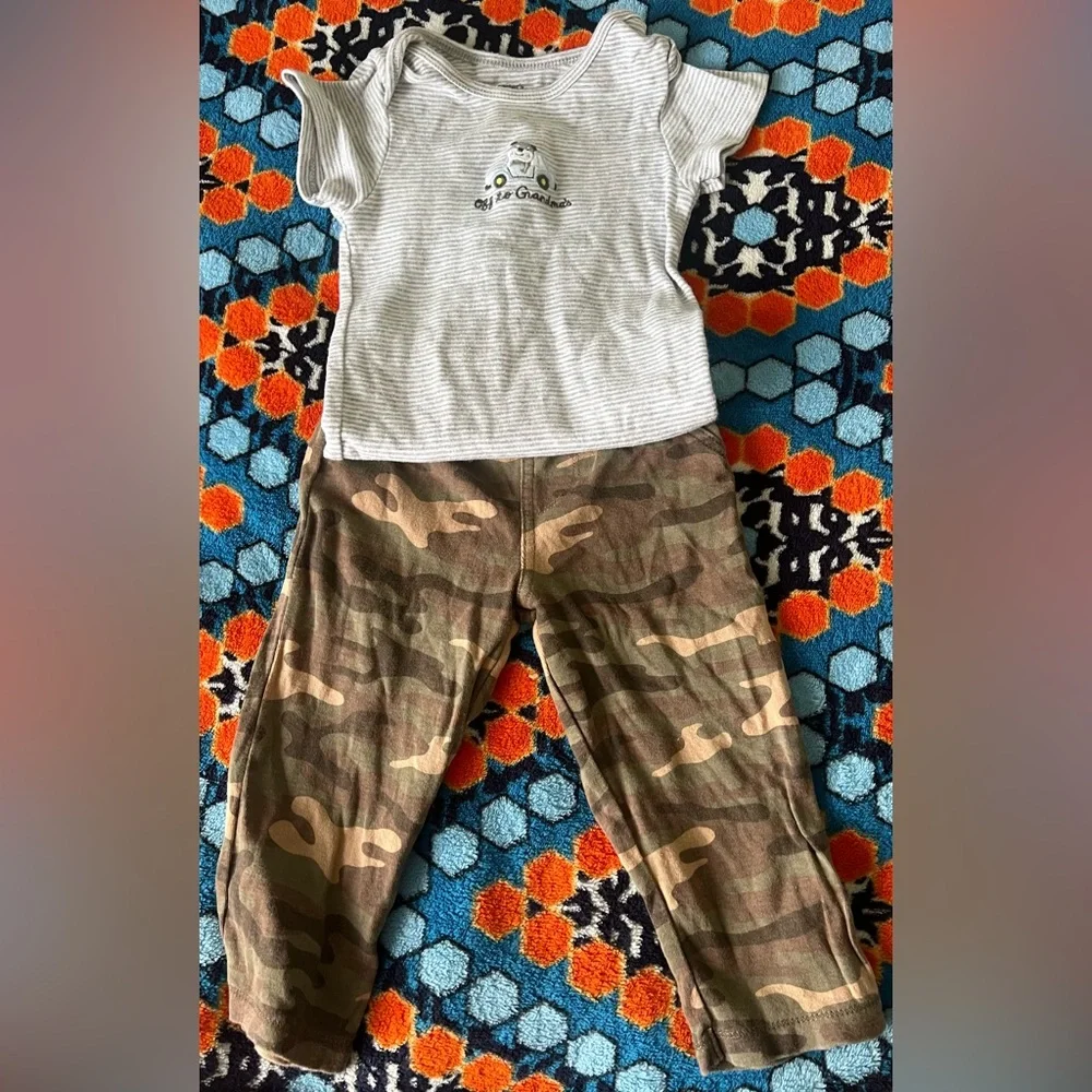Carters Cotton Camo set Boys